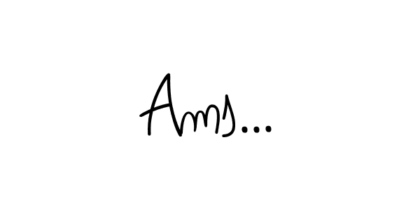 Create a beautiful signature design for name Ams.... With this signature (Angelique-Rose-font-FFP) fonts, you can make a handwritten signature for free. Ams... signature style 5 images and pictures png