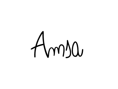 How to make Amsa name signature. Use Angelique-Rose-font-FFP style for creating short signs online. This is the latest handwritten sign. Amsa signature style 5 images and pictures png