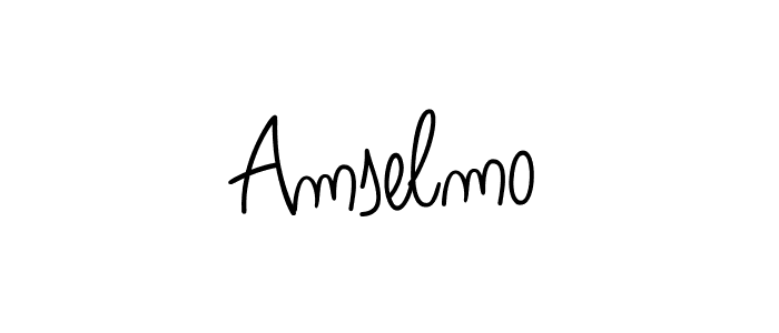 How to make Amselmo name signature. Use Angelique-Rose-font-FFP style for creating short signs online. This is the latest handwritten sign. Amselmo signature style 5 images and pictures png