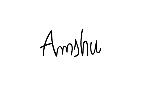 How to make Amshu name signature. Use Angelique-Rose-font-FFP style for creating short signs online. This is the latest handwritten sign. Amshu signature style 5 images and pictures png