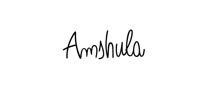 Design your own signature with our free online signature maker. With this signature software, you can create a handwritten (Angelique-Rose-font-FFP) signature for name Amshula. Amshula signature style 5 images and pictures png