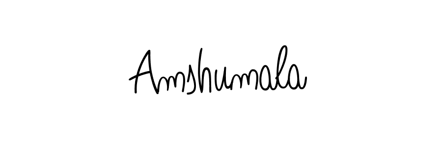 Amshumala stylish signature style. Best Handwritten Sign (Angelique-Rose-font-FFP) for my name. Handwritten Signature Collection Ideas for my name Amshumala. Amshumala signature style 5 images and pictures png