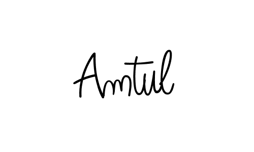 Make a beautiful signature design for name Amtul. With this signature (Angelique-Rose-font-FFP) style, you can create a handwritten signature for free. Amtul signature style 5 images and pictures png