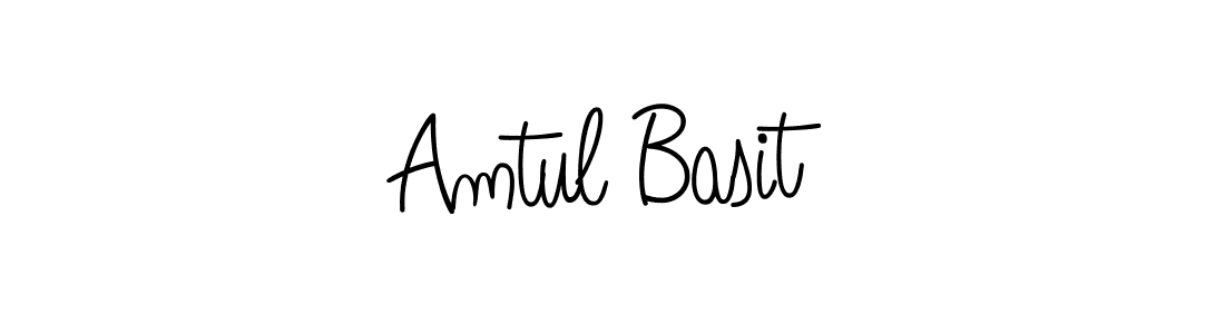 Use a signature maker to create a handwritten signature online. With this signature software, you can design (Angelique-Rose-font-FFP) your own signature for name Amtul Basit. Amtul Basit signature style 5 images and pictures png