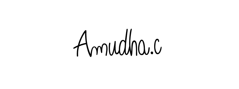 The best way (Angelique-Rose-font-FFP) to make a short signature is to pick only two or three words in your name. The name Amudha.c include a total of six letters. For converting this name. Amudha.c signature style 5 images and pictures png