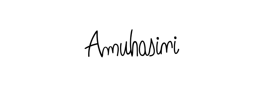 Design your own signature with our free online signature maker. With this signature software, you can create a handwritten (Angelique-Rose-font-FFP) signature for name Amuhasini. Amuhasini signature style 5 images and pictures png