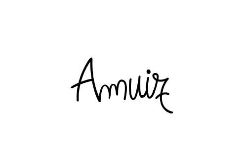 Make a beautiful signature design for name Amuiz. With this signature (Angelique-Rose-font-FFP) style, you can create a handwritten signature for free. Amuiz signature style 5 images and pictures png