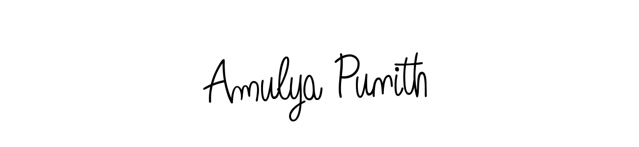 if you are searching for the best signature style for your name Amulya Punith. so please give up your signature search. here we have designed multiple signature styles  using Angelique-Rose-font-FFP. Amulya Punith signature style 5 images and pictures png