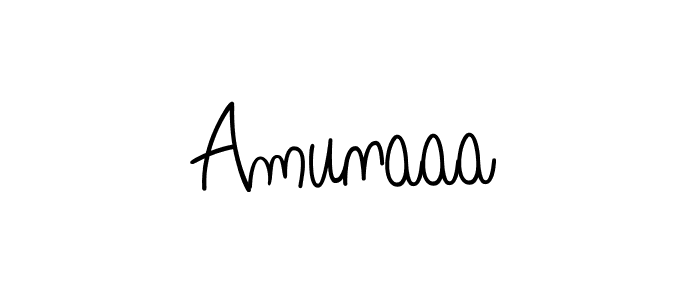 How to make Amunaaa name signature. Use Angelique-Rose-font-FFP style for creating short signs online. This is the latest handwritten sign. Amunaaa signature style 5 images and pictures png