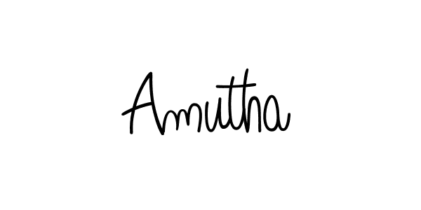 Make a beautiful signature design for name Amutha. With this signature (Angelique-Rose-font-FFP) style, you can create a handwritten signature for free. Amutha signature style 5 images and pictures png