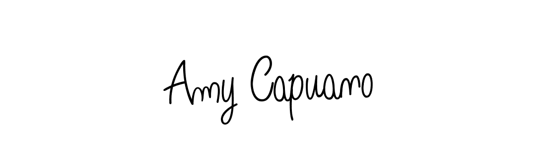 Design your own signature with our free online signature maker. With this signature software, you can create a handwritten (Angelique-Rose-font-FFP) signature for name Amy Capuano. Amy Capuano signature style 5 images and pictures png