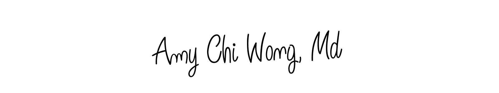 The best way (Angelique-Rose-font-FFP) to make a short signature is to pick only two or three words in your name. The name Amy Chi Wong, Md include a total of six letters. For converting this name. Amy Chi Wong, Md signature style 5 images and pictures png