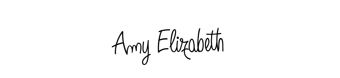 Use a signature maker to create a handwritten signature online. With this signature software, you can design (Angelique-Rose-font-FFP) your own signature for name Amy Elizabeth. Amy Elizabeth signature style 5 images and pictures png