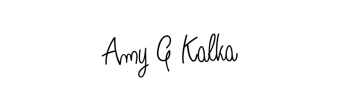 Make a beautiful signature design for name Amy G Kalka. With this signature (Angelique-Rose-font-FFP) style, you can create a handwritten signature for free. Amy G Kalka signature style 5 images and pictures png