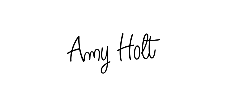 Use a signature maker to create a handwritten signature online. With this signature software, you can design (Angelique-Rose-font-FFP) your own signature for name Amy Holt. Amy Holt signature style 5 images and pictures png