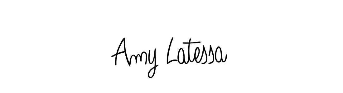Design your own signature with our free online signature maker. With this signature software, you can create a handwritten (Angelique-Rose-font-FFP) signature for name Amy Latessa. Amy Latessa signature style 5 images and pictures png