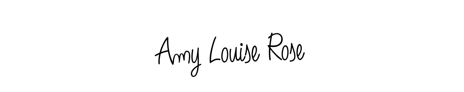 The best way (Angelique-Rose-font-FFP) to make a short signature is to pick only two or three words in your name. The name Amy Louise Rose include a total of six letters. For converting this name. Amy Louise Rose signature style 5 images and pictures png