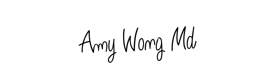 You should practise on your own different ways (Angelique-Rose-font-FFP) to write your name (Amy Wong Md) in signature. don't let someone else do it for you. Amy Wong Md signature style 5 images and pictures png