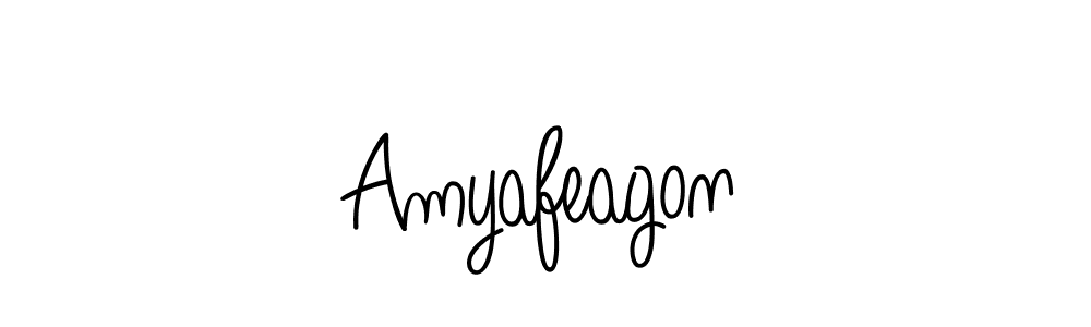 Make a beautiful signature design for name Amyafeagon. With this signature (Angelique-Rose-font-FFP) style, you can create a handwritten signature for free. Amyafeagon signature style 5 images and pictures png