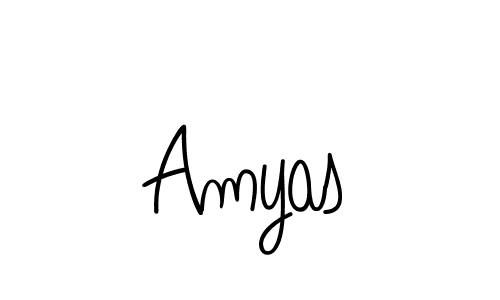 Make a beautiful signature design for name Amyas. With this signature (Angelique-Rose-font-FFP) style, you can create a handwritten signature for free. Amyas signature style 5 images and pictures png