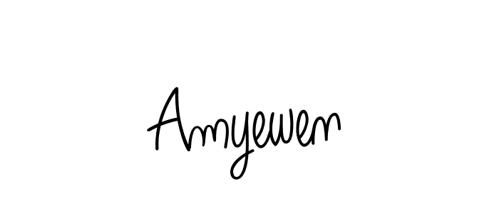 How to make Amyewen name signature. Use Angelique-Rose-font-FFP style for creating short signs online. This is the latest handwritten sign. Amyewen signature style 5 images and pictures png