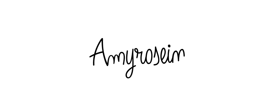 Make a beautiful signature design for name Amyrosein. With this signature (Angelique-Rose-font-FFP) style, you can create a handwritten signature for free. Amyrosein signature style 5 images and pictures png