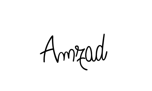 Make a beautiful signature design for name Amzad. With this signature (Angelique-Rose-font-FFP) style, you can create a handwritten signature for free. Amzad signature style 5 images and pictures png