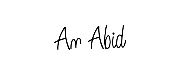 Also we have An Abid name is the best signature style. Create professional handwritten signature collection using Angelique-Rose-font-FFP autograph style. An Abid signature style 5 images and pictures png