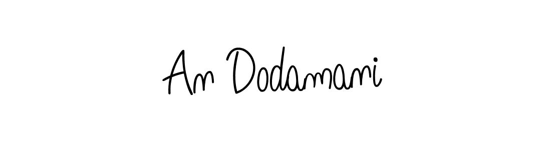 Make a beautiful signature design for name An Dodamani. With this signature (Angelique-Rose-font-FFP) style, you can create a handwritten signature for free. An Dodamani signature style 5 images and pictures png