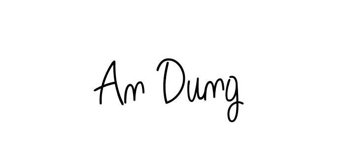 The best way (Angelique-Rose-font-FFP) to make a short signature is to pick only two or three words in your name. The name An Dung include a total of six letters. For converting this name. An Dung signature style 5 images and pictures png