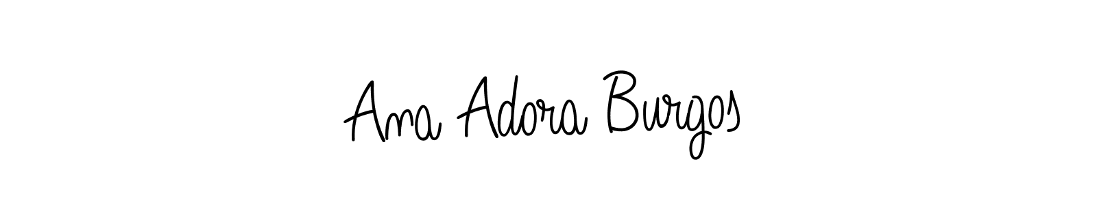 Also we have Ana Adora Burgos name is the best signature style. Create professional handwritten signature collection using Angelique-Rose-font-FFP autograph style. Ana Adora Burgos signature style 5 images and pictures png