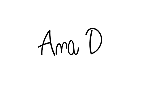 Use a signature maker to create a handwritten signature online. With this signature software, you can design (Angelique-Rose-font-FFP) your own signature for name Ana D. Ana D signature style 5 images and pictures png