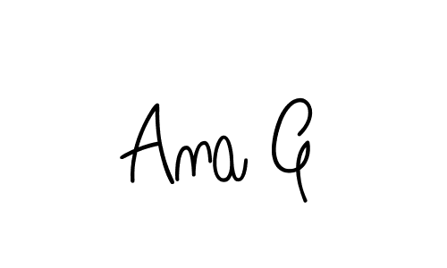 Create a beautiful signature design for name Ana G. With this signature (Angelique-Rose-font-FFP) fonts, you can make a handwritten signature for free. Ana G signature style 5 images and pictures png