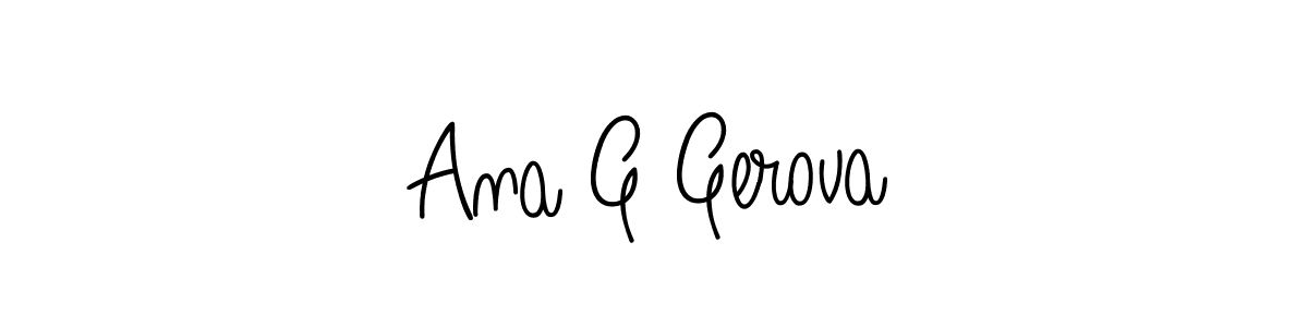 The best way (Angelique-Rose-font-FFP) to make a short signature is to pick only two or three words in your name. The name Ana G Gerova include a total of six letters. For converting this name. Ana G Gerova signature style 5 images and pictures png