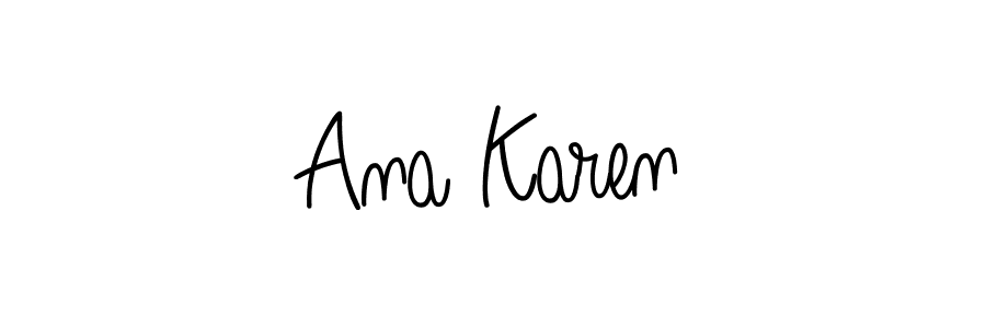 You should practise on your own different ways (Angelique-Rose-font-FFP) to write your name (Ana Karen) in signature. don't let someone else do it for you. Ana Karen signature style 5 images and pictures png