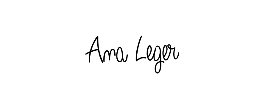 How to make Ana Leger name signature. Use Angelique-Rose-font-FFP style for creating short signs online. This is the latest handwritten sign. Ana Leger signature style 5 images and pictures png