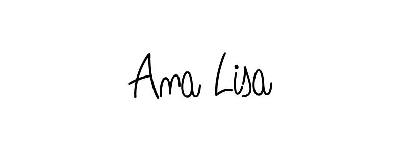 Ana Lisa stylish signature style. Best Handwritten Sign (Angelique-Rose-font-FFP) for my name. Handwritten Signature Collection Ideas for my name Ana Lisa. Ana Lisa signature style 5 images and pictures png