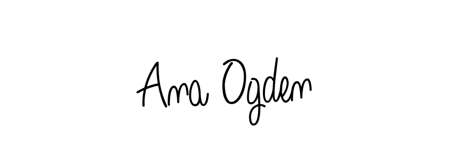 How to make Ana Ogden name signature. Use Angelique-Rose-font-FFP style for creating short signs online. This is the latest handwritten sign. Ana Ogden signature style 5 images and pictures png