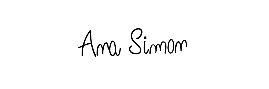 Ana Simon stylish signature style. Best Handwritten Sign (Angelique-Rose-font-FFP) for my name. Handwritten Signature Collection Ideas for my name Ana Simon. Ana Simon signature style 5 images and pictures png