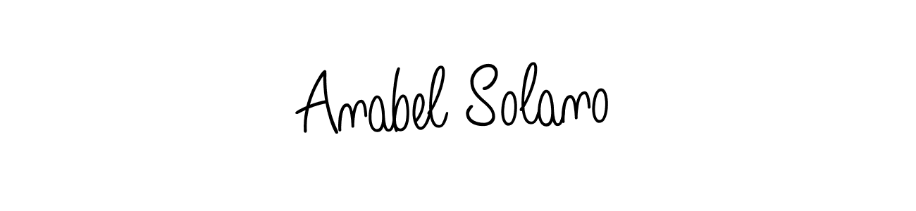 The best way (Angelique-Rose-font-FFP) to make a short signature is to pick only two or three words in your name. The name Anabel Solano include a total of six letters. For converting this name. Anabel Solano signature style 5 images and pictures png