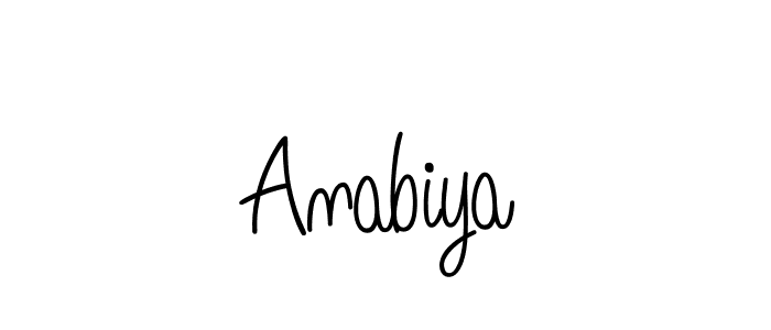 You should practise on your own different ways (Angelique-Rose-font-FFP) to write your name (Anabiya) in signature. don't let someone else do it for you. Anabiya signature style 5 images and pictures png