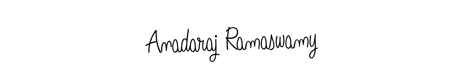 Use a signature maker to create a handwritten signature online. With this signature software, you can design (Angelique-Rose-font-FFP) your own signature for name Anadaraj Ramaswamy. Anadaraj Ramaswamy signature style 5 images and pictures png