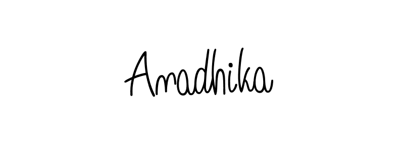 Use a signature maker to create a handwritten signature online. With this signature software, you can design (Angelique-Rose-font-FFP) your own signature for name Anadhika. Anadhika signature style 5 images and pictures png