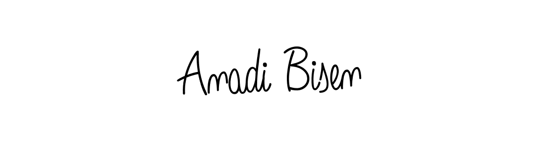 Check out images of Autograph of Anadi Bisen name. Actor Anadi Bisen Signature Style. Angelique-Rose-font-FFP is a professional sign style online. Anadi Bisen signature style 5 images and pictures png