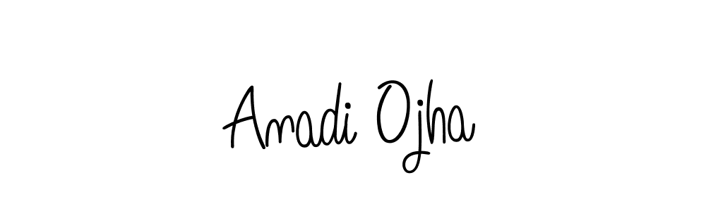 Anadi Ojha stylish signature style. Best Handwritten Sign (Angelique-Rose-font-FFP) for my name. Handwritten Signature Collection Ideas for my name Anadi Ojha. Anadi Ojha signature style 5 images and pictures png
