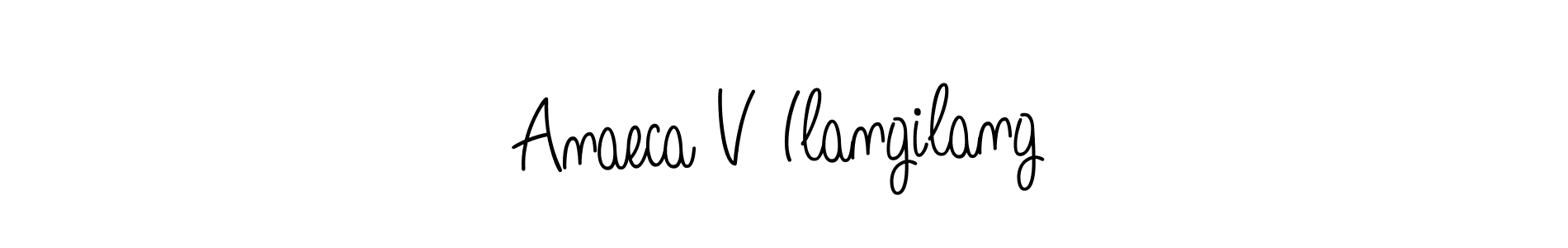 You should practise on your own different ways (Angelique-Rose-font-FFP) to write your name (Anaeca V Ilangilang) in signature. don't let someone else do it for you. Anaeca V Ilangilang signature style 5 images and pictures png
