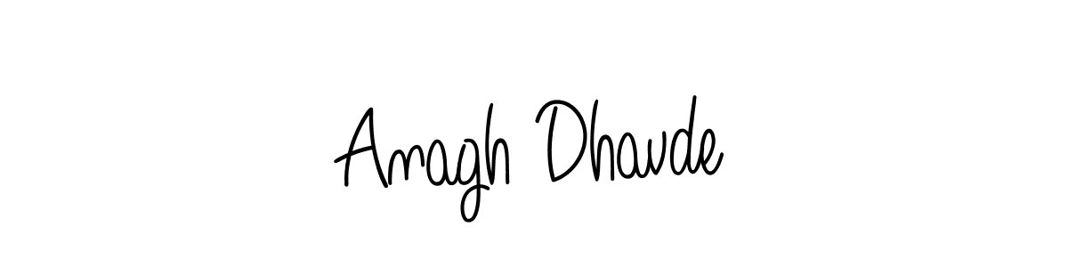 Design your own signature with our free online signature maker. With this signature software, you can create a handwritten (Angelique-Rose-font-FFP) signature for name Anagh Dhavde. Anagh Dhavde signature style 5 images and pictures png