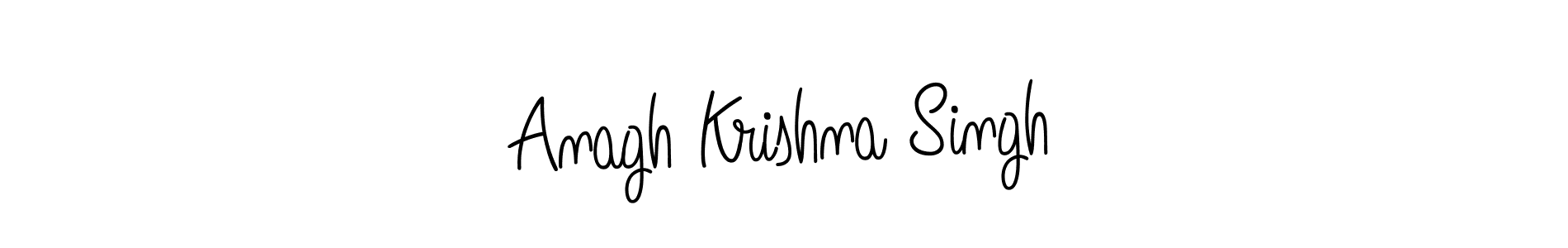 Create a beautiful signature design for name Anagh Krishna Singh. With this signature (Angelique-Rose-font-FFP) fonts, you can make a handwritten signature for free. Anagh Krishna Singh signature style 5 images and pictures png