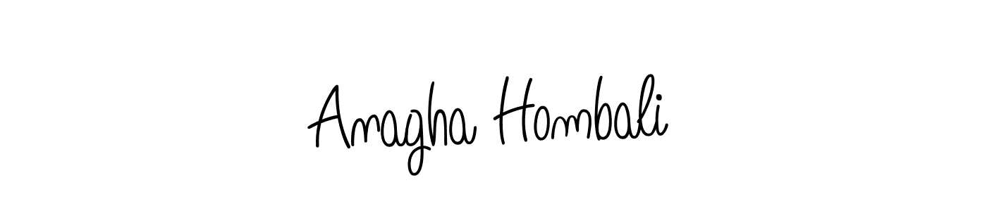 The best way (Angelique-Rose-font-FFP) to make a short signature is to pick only two or three words in your name. The name Anagha Hombali include a total of six letters. For converting this name. Anagha Hombali signature style 5 images and pictures png