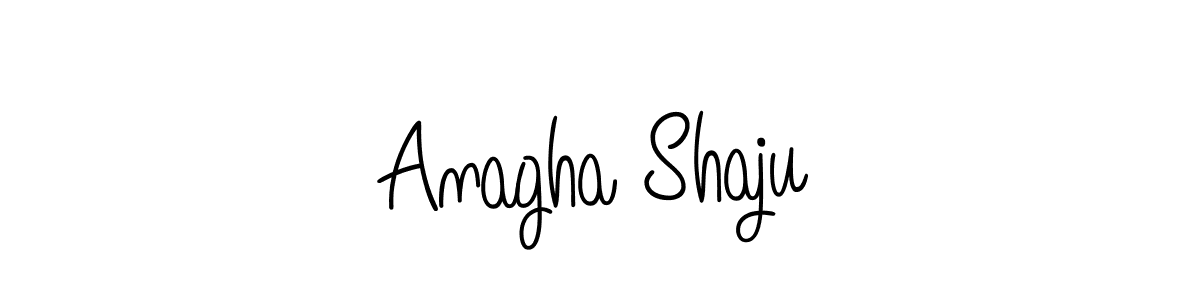 Make a beautiful signature design for name Anagha Shaju. With this signature (Angelique-Rose-font-FFP) style, you can create a handwritten signature for free. Anagha Shaju signature style 5 images and pictures png